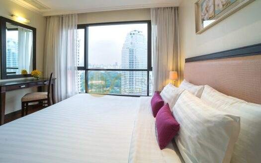 LTH5425 – Service Apartment FOR RENT in Silom 1 bed 1 bath size 115 Sq.M. Nearby MRT Silom station ONLY 58k/Month